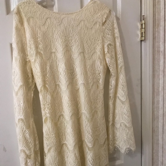 NWT LACE CREAM DRESS - Picture 1 of 2